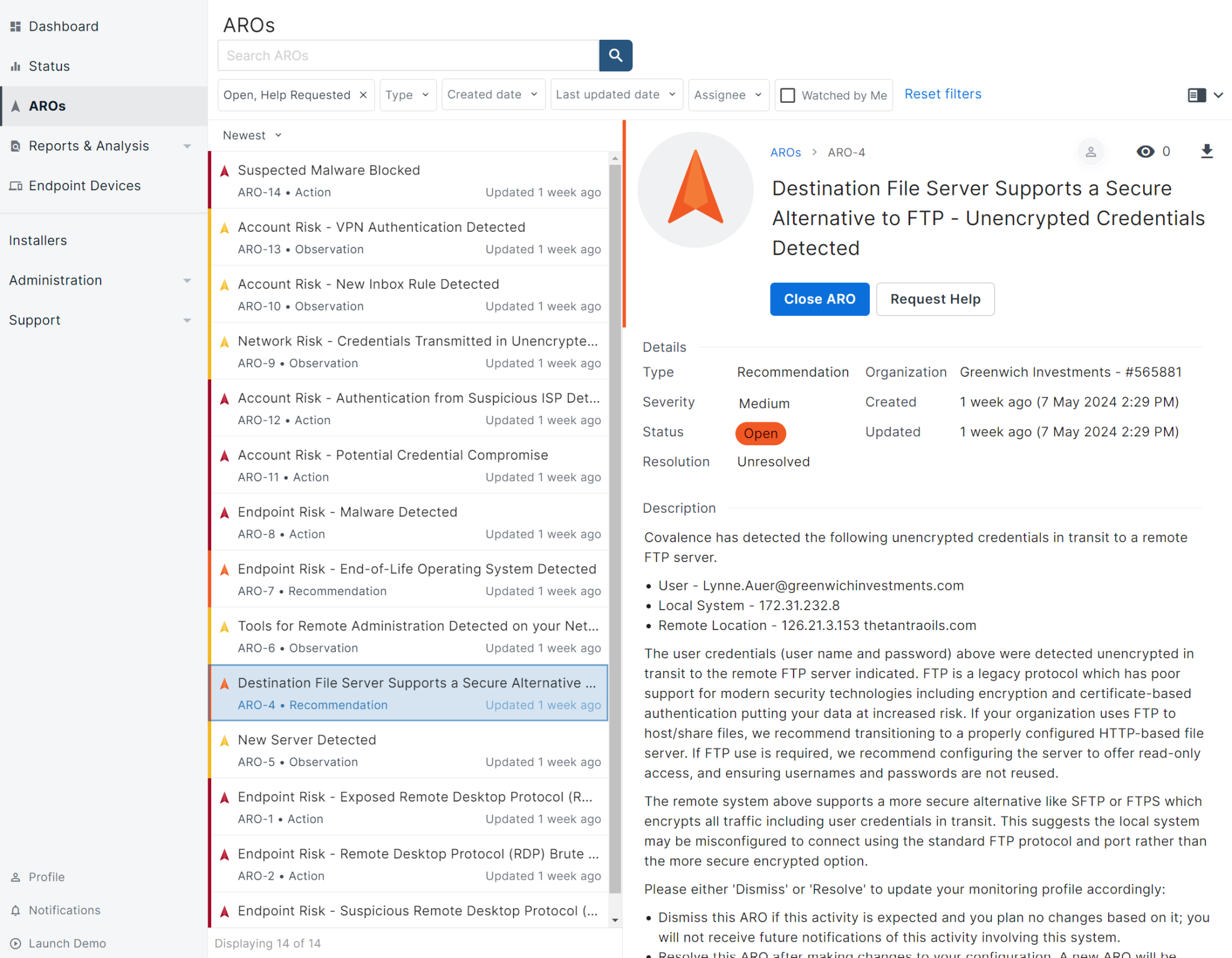 Reports : Analysis - Recommendations - Observations